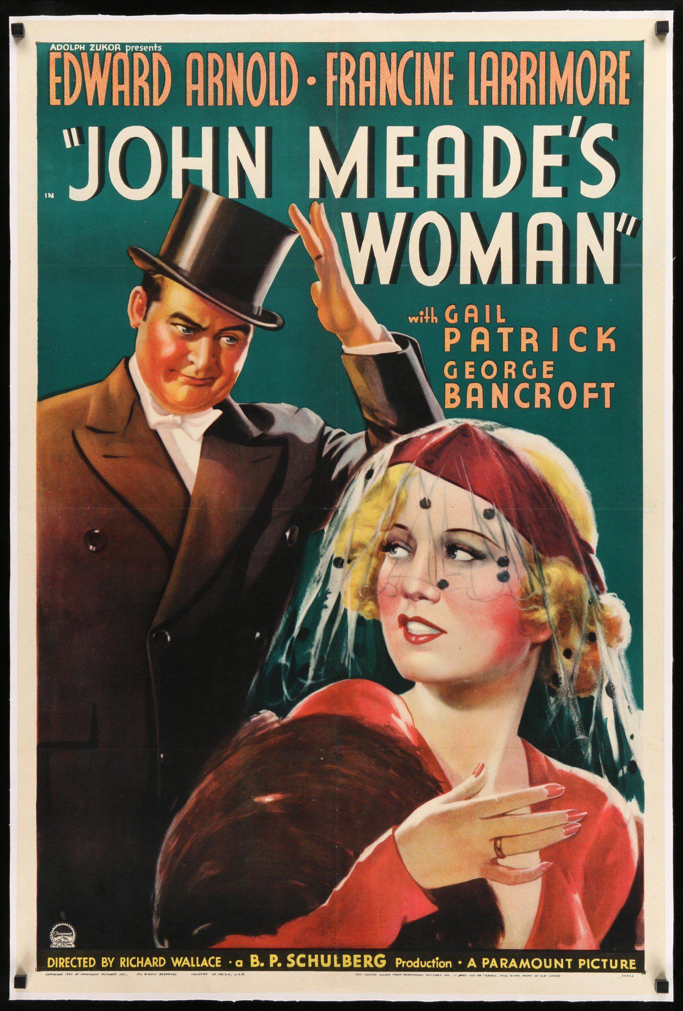 John Meade's Woman (1937) original movie poster for sale at Originalfilmart
