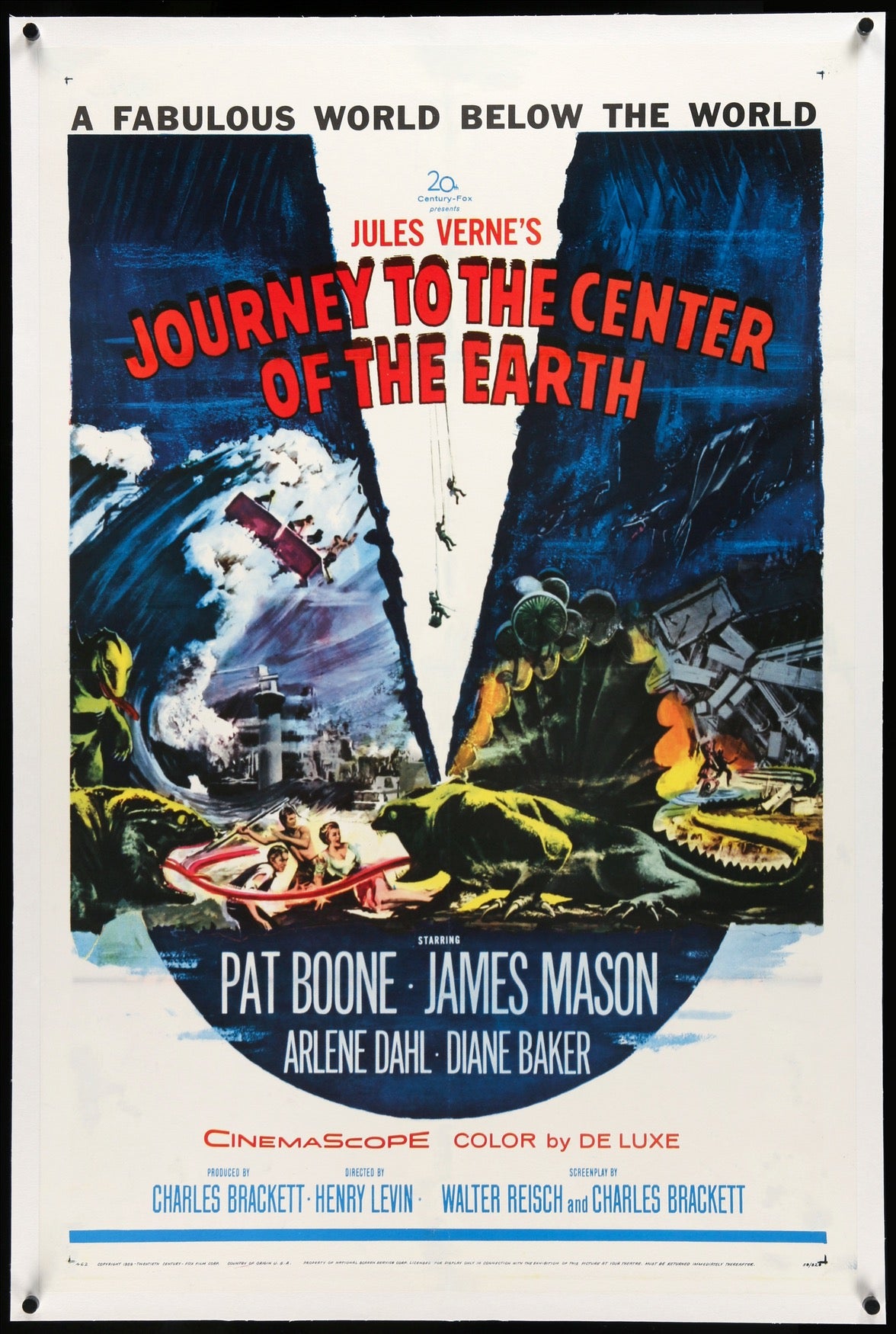 Journey to the Center of the Earth (1959) original movie poster for sale at Originalfilmart