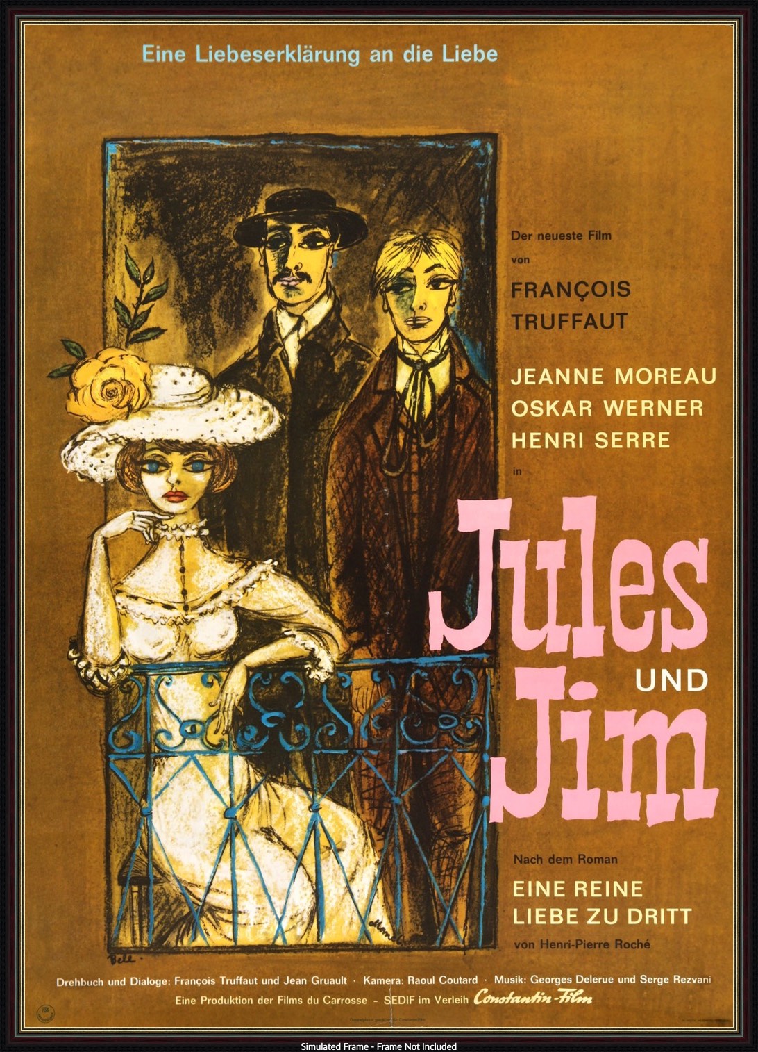 Jules and Jim (1962) original movie poster for sale at Originalfilmart