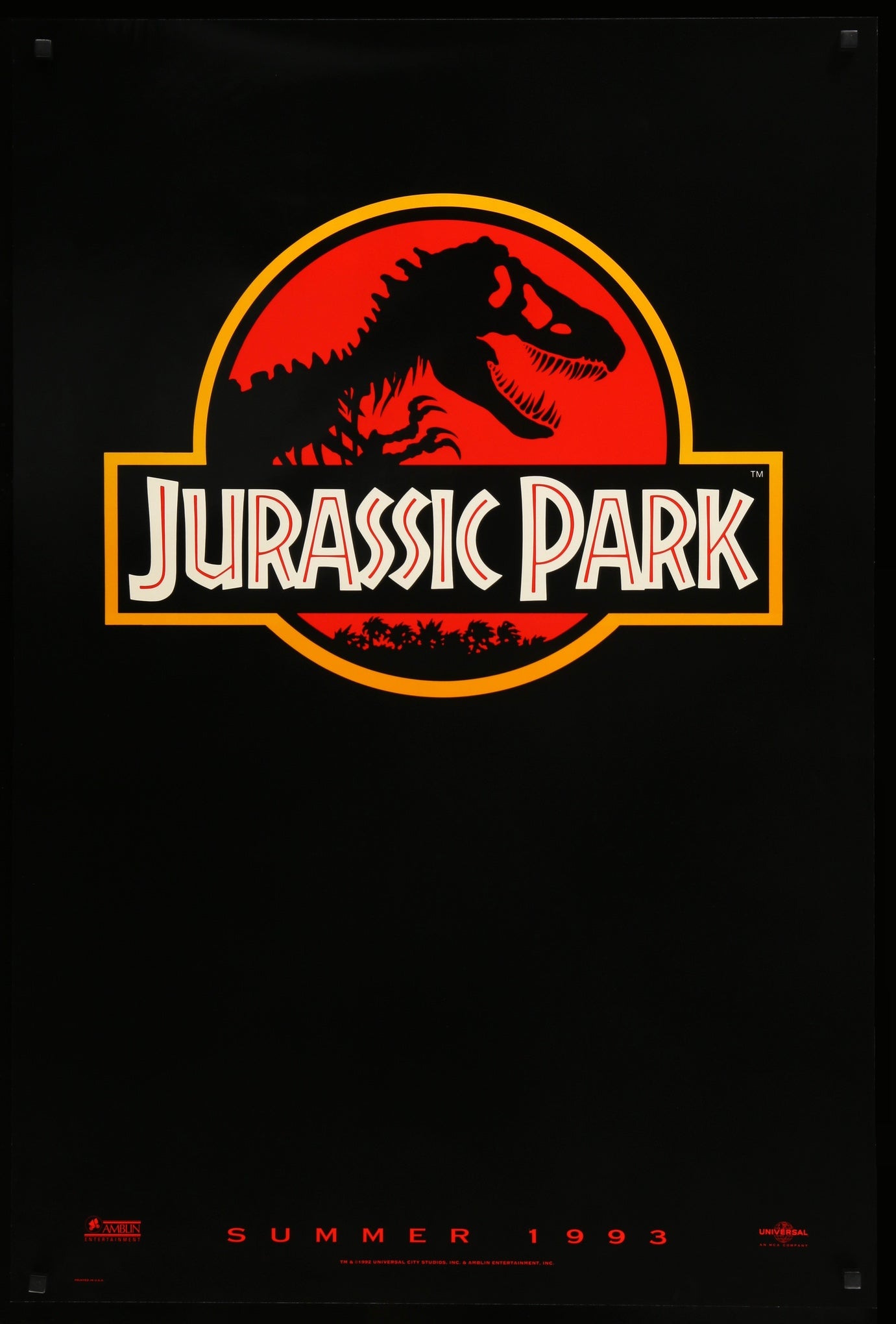 Jurassic Park (1993) original movie poster for sale at Originalfilmart