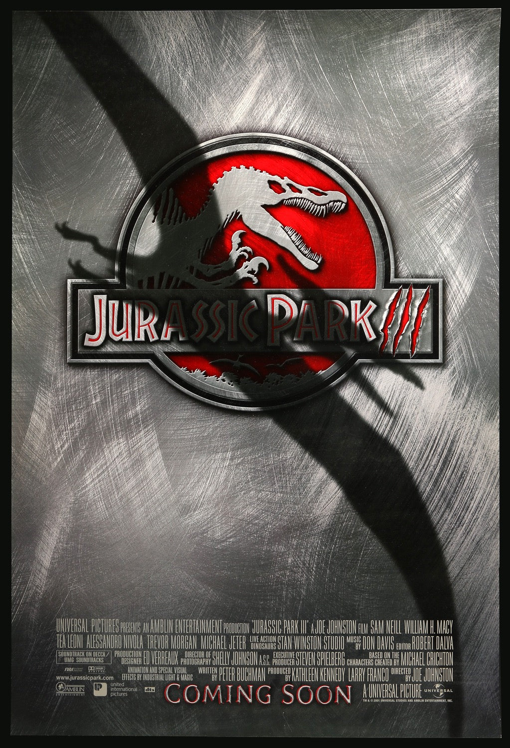 Jurassic Park III (2001) original movie poster for sale at Originalfilmart