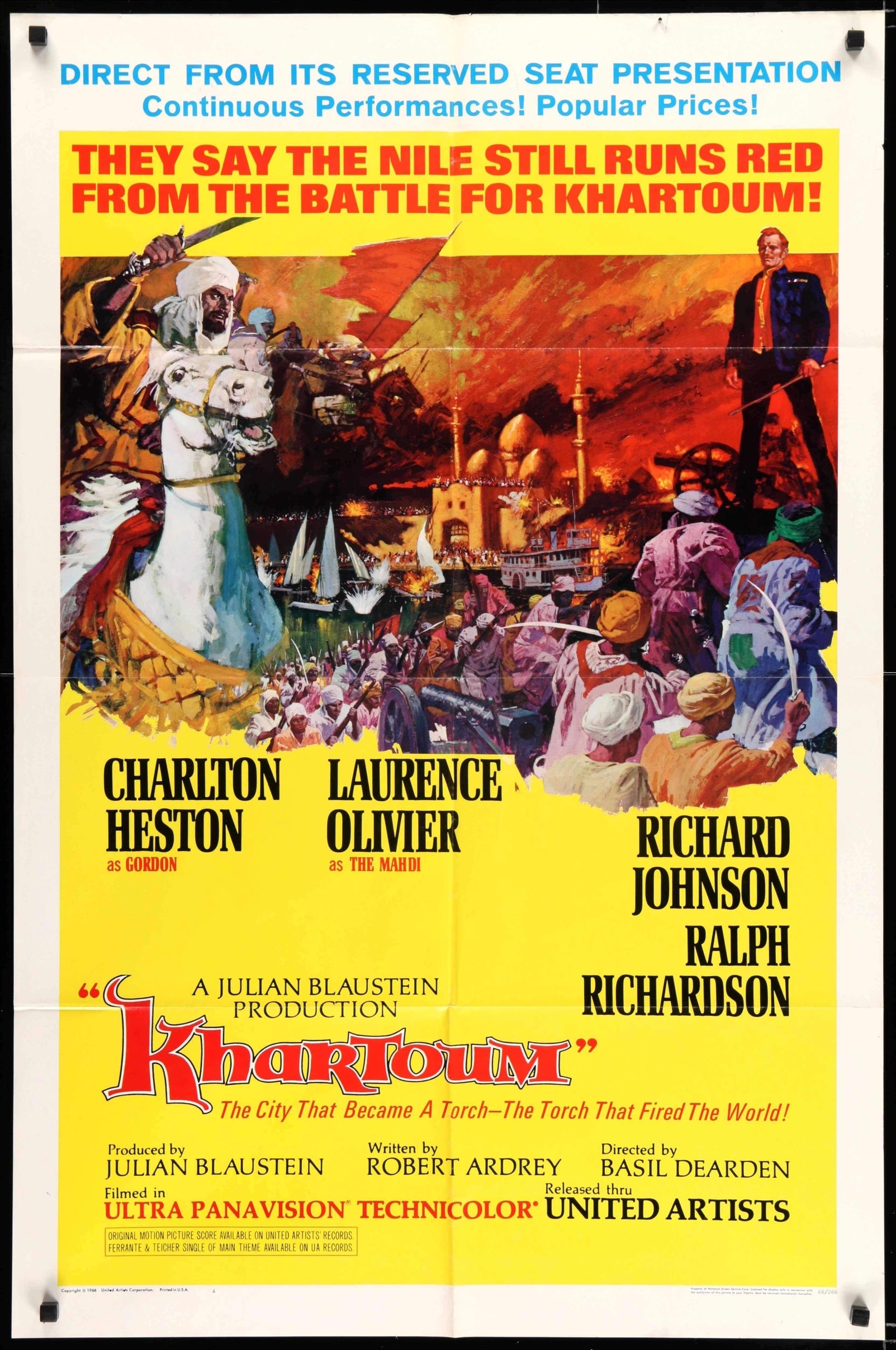 Khartoum (1966) original movie poster for sale at Originalfilmart