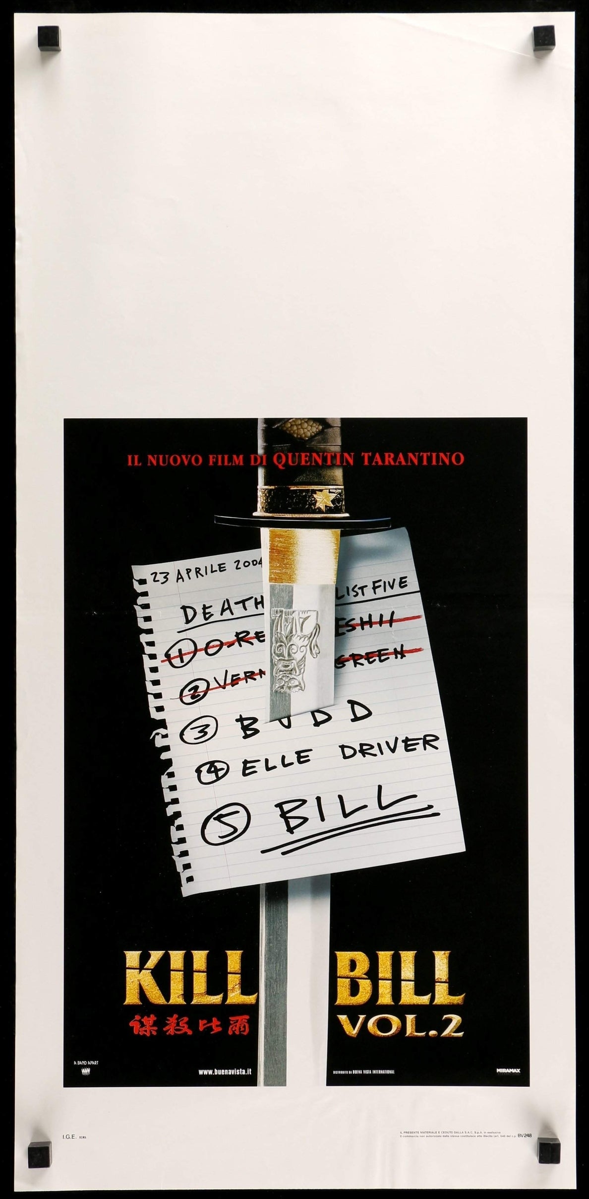 Kill Bill: Vol. 2 (2004) original movie poster for sale at Originalfilmart