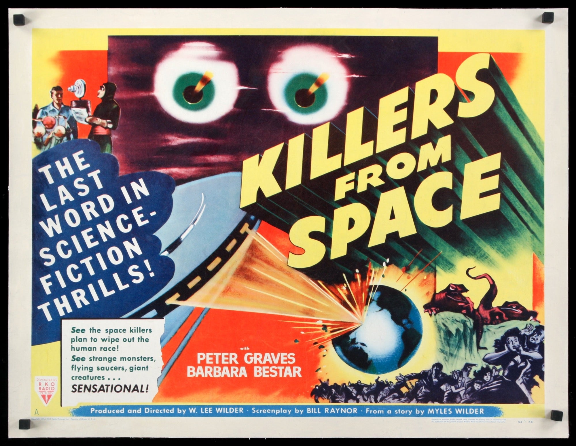 Killers From Space (1954) original movie poster for sale at Originalfilmart