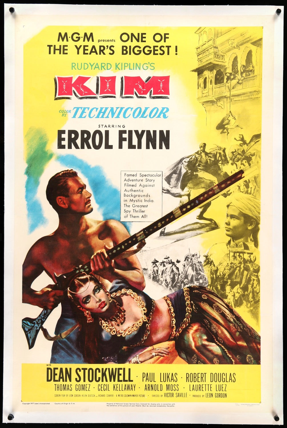 Kim (1950) original movie poster for sale at Originalfilmart