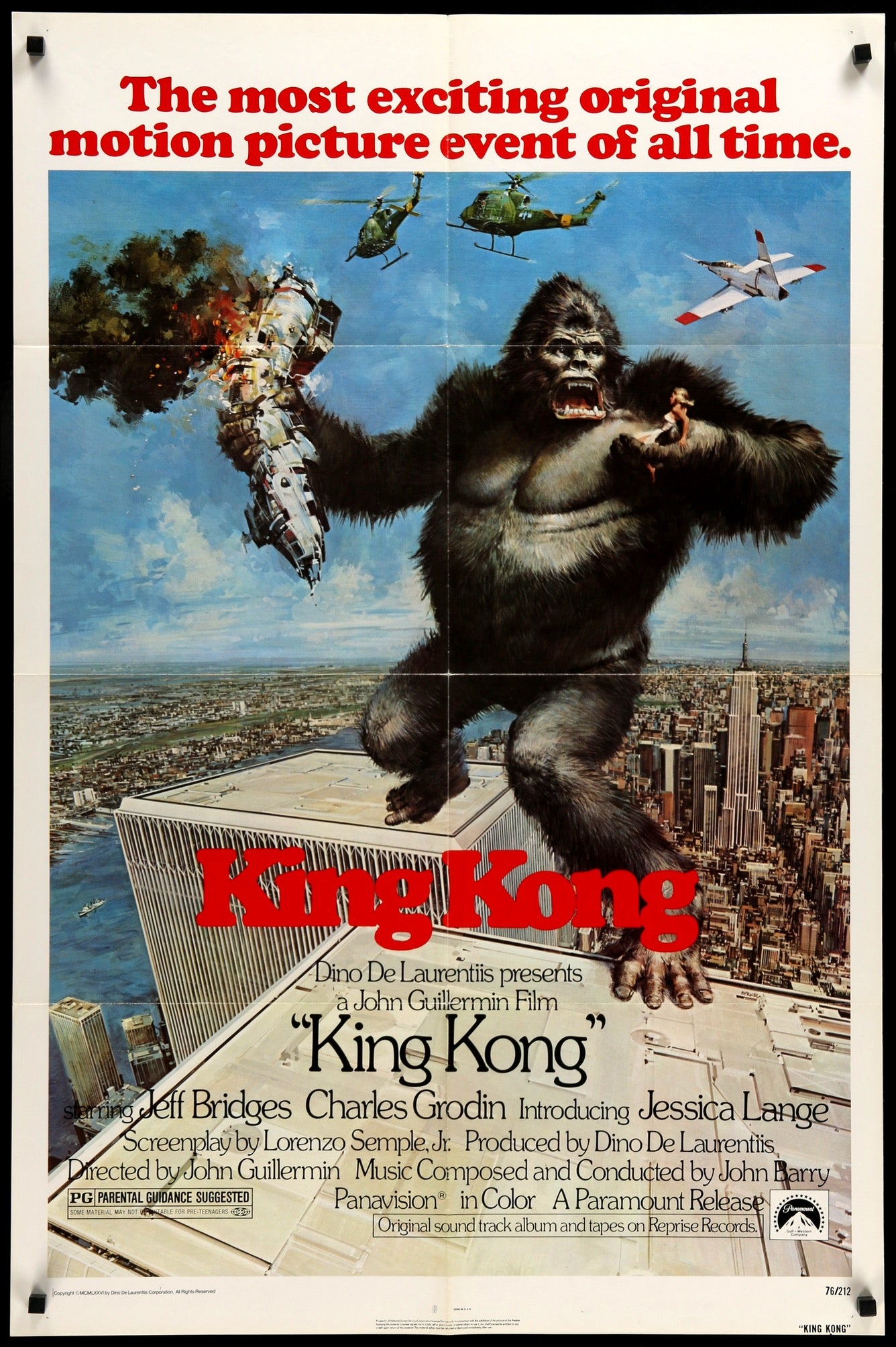King Kong (1976) original movie poster for sale at Originalfilmart