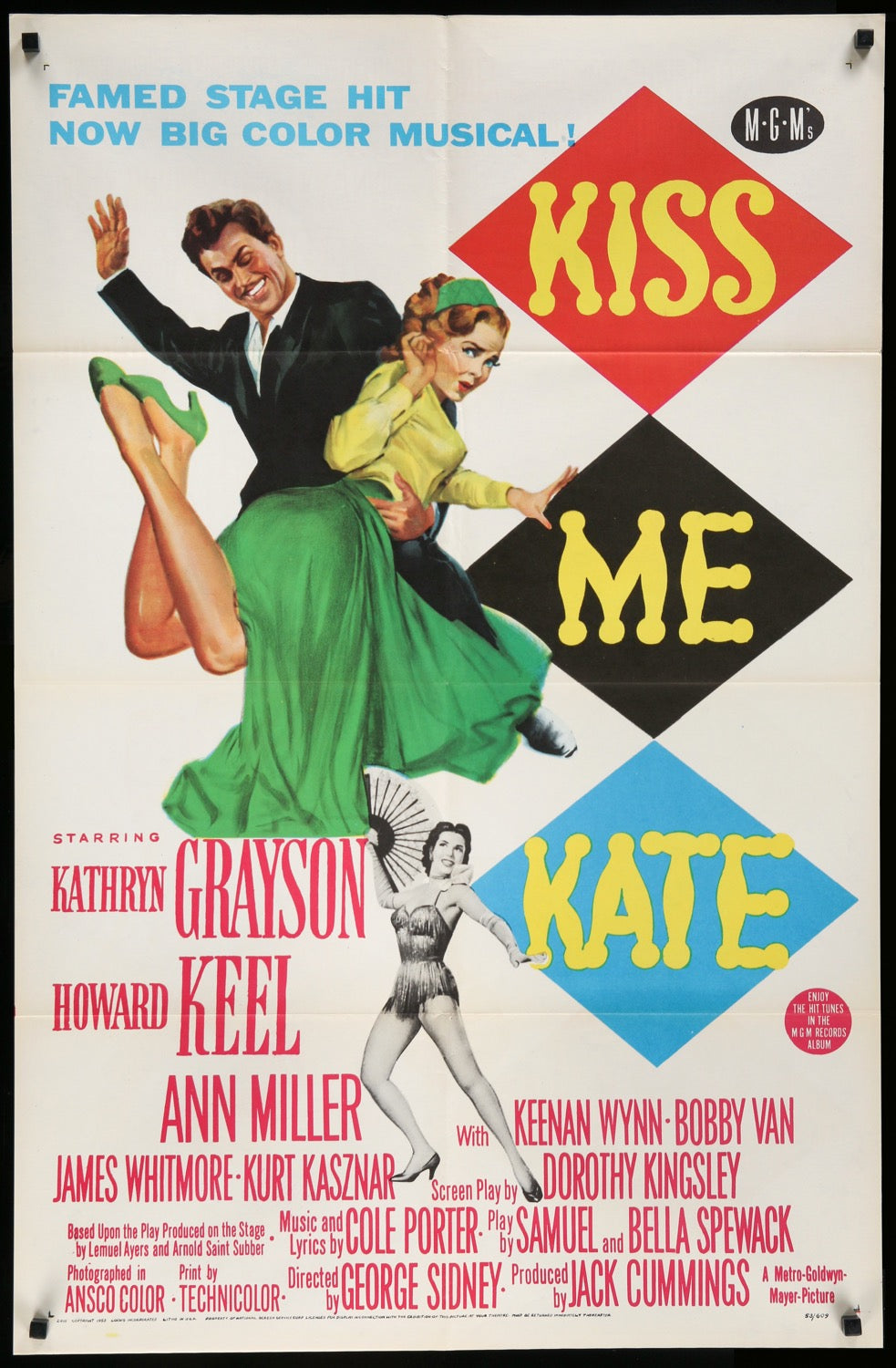 Kiss Me Kate (1953) original movie poster for sale at Originalfilmart