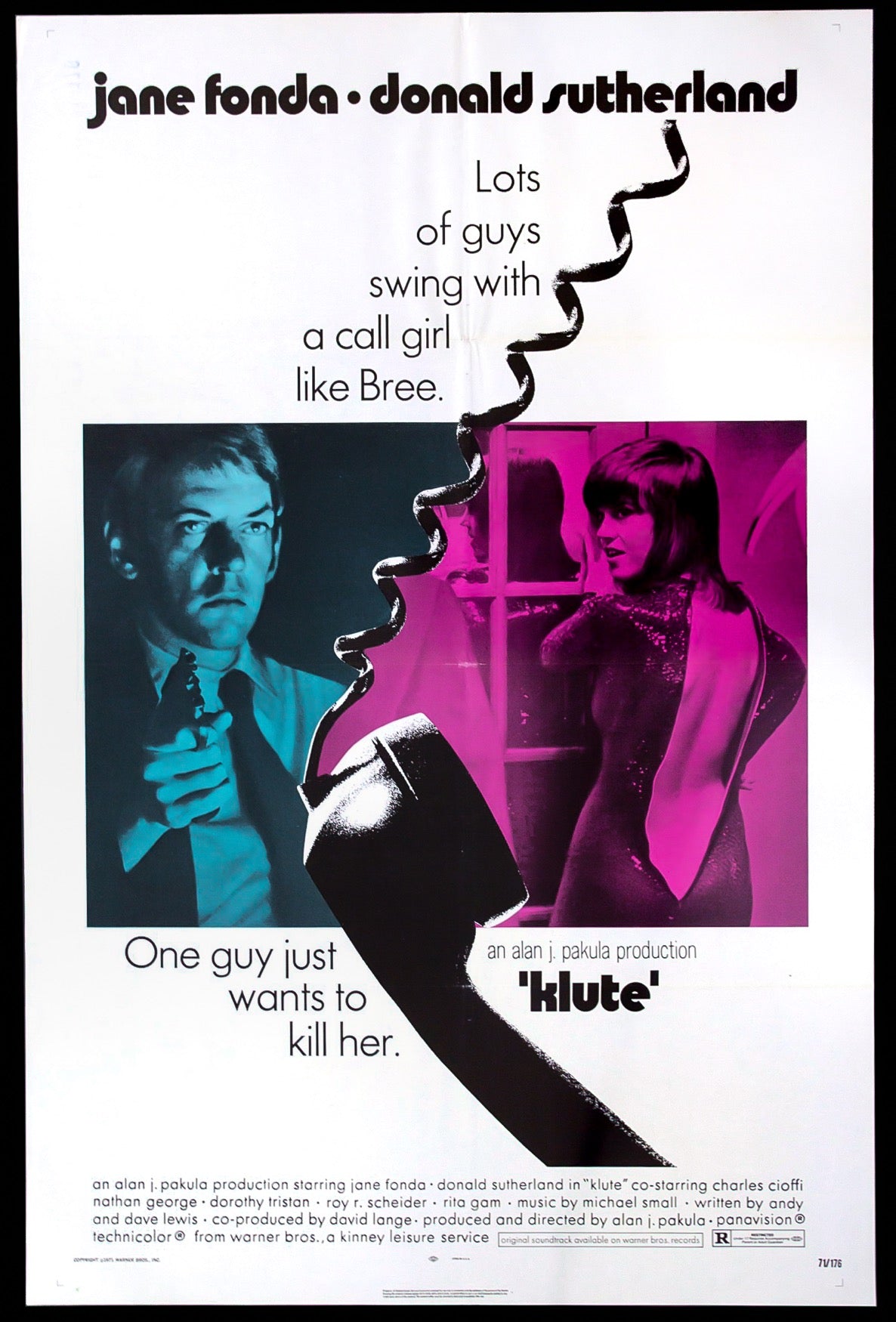 Klute (1971) original movie poster for sale at Originalfilmart