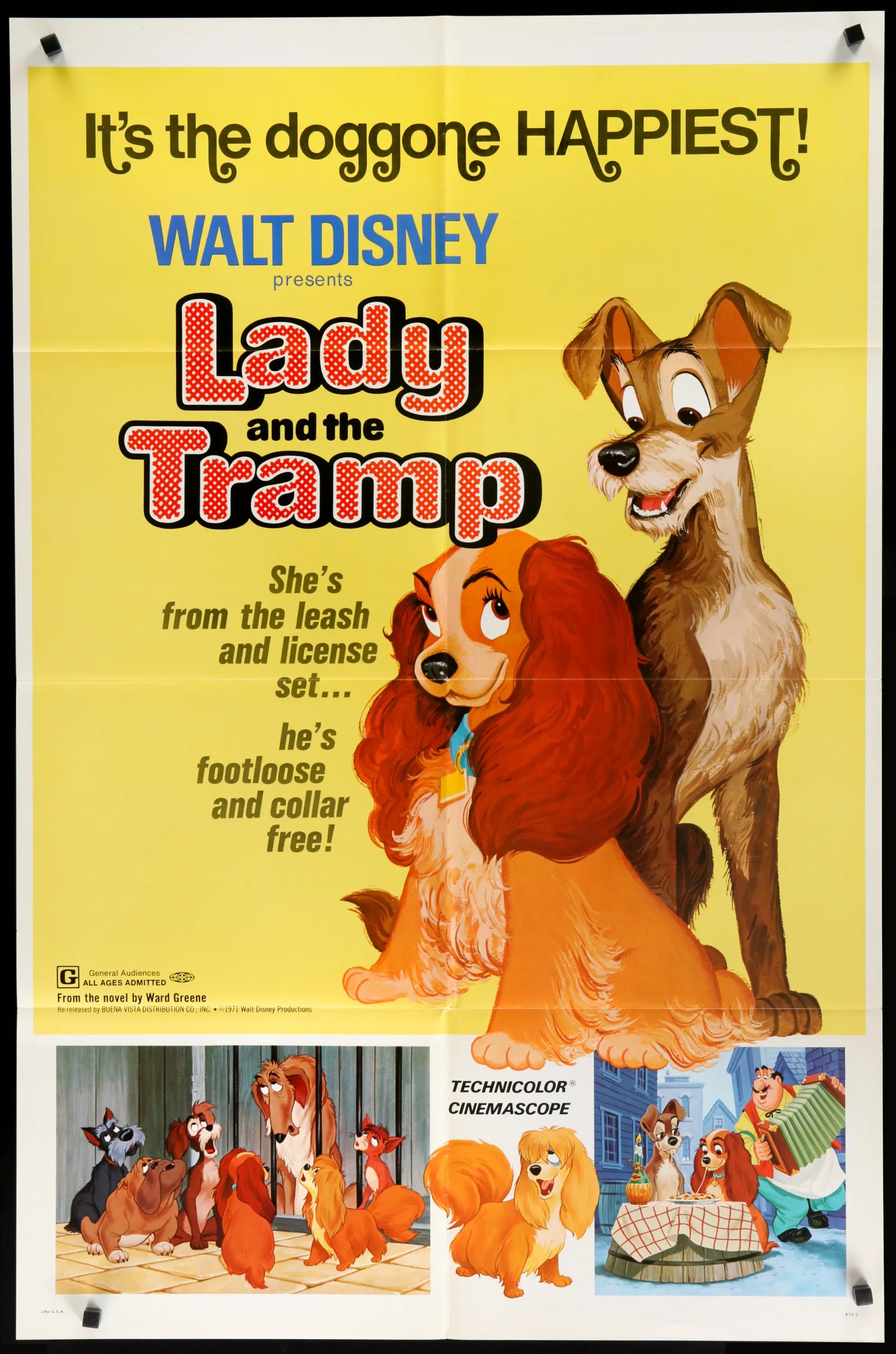 Lady and the Tramp (1955) original movie poster for sale at Originalfilmart