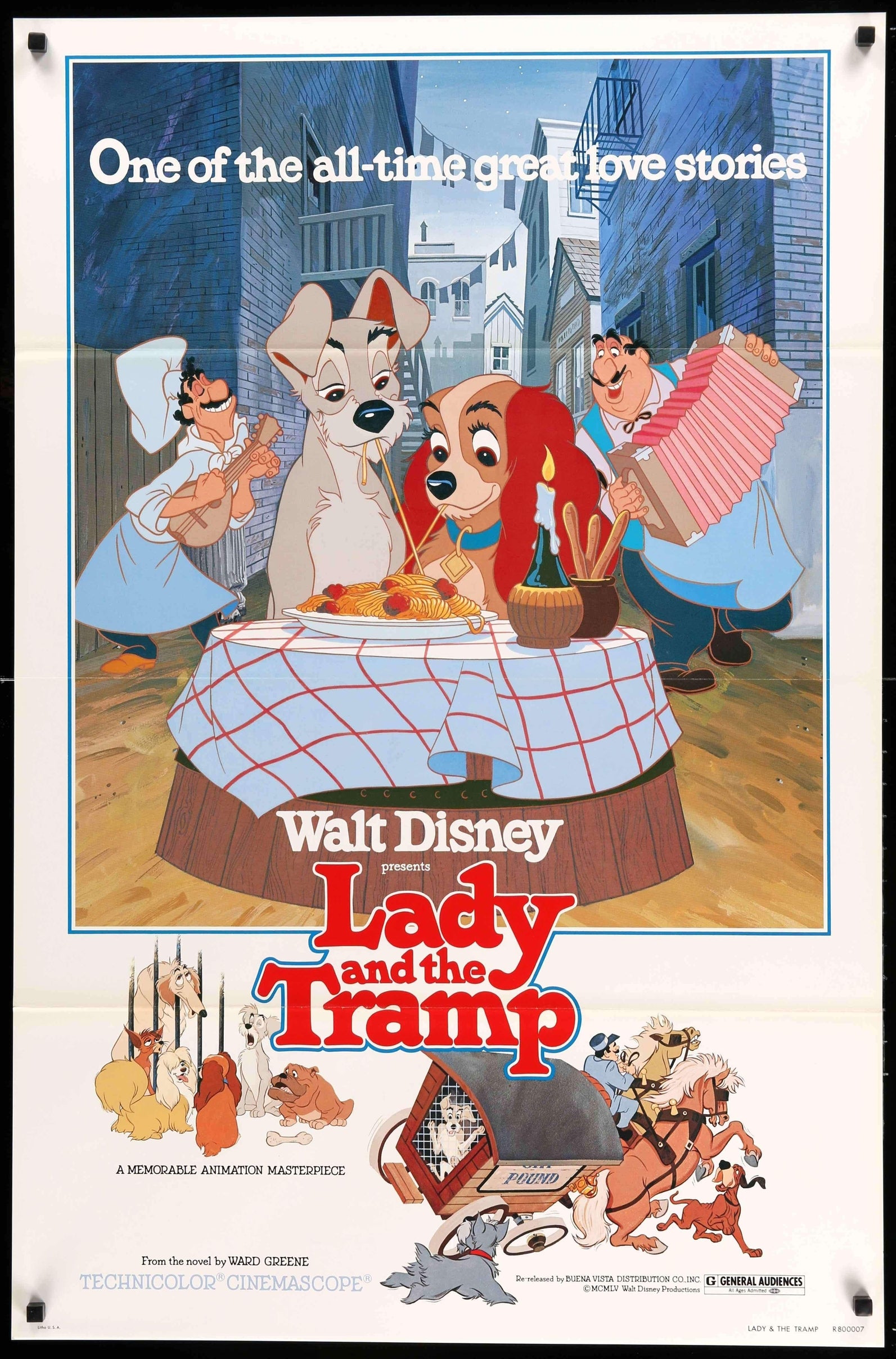 Lady and the Tramp (1955) original movie poster for sale at Originalfilmart