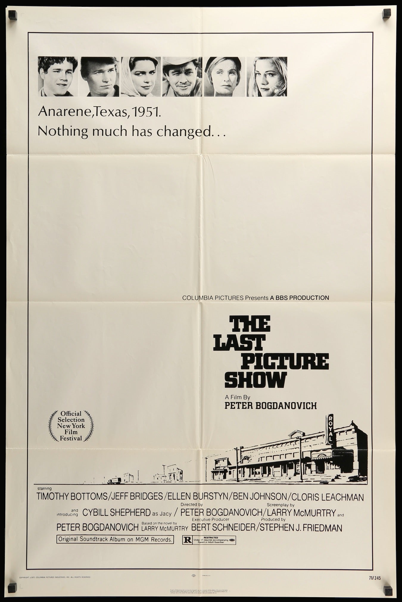 Last Picture Show (1971) original movie poster for sale at Originalfilmart