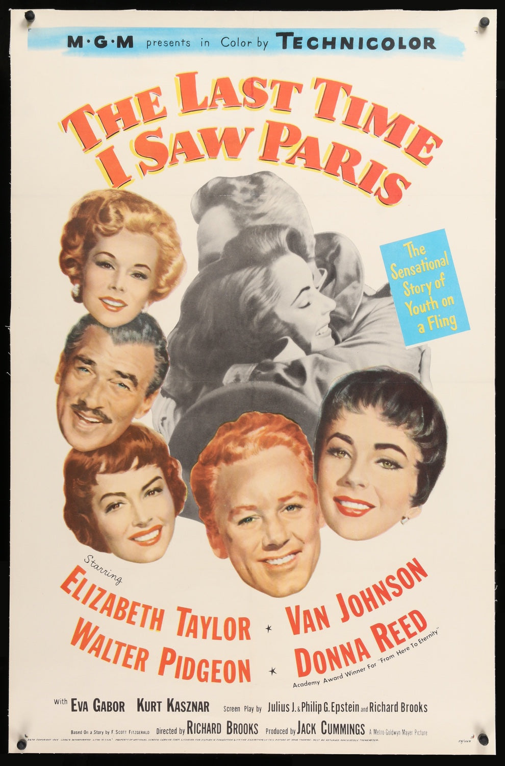 Last Time I Saw Paris (1954) original movie poster for sale at Originalfilmart