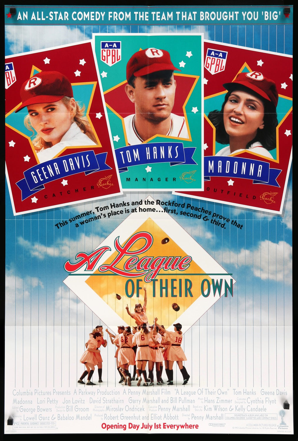 League of Their Own (1992) original movie poster for sale at Originalfilmart