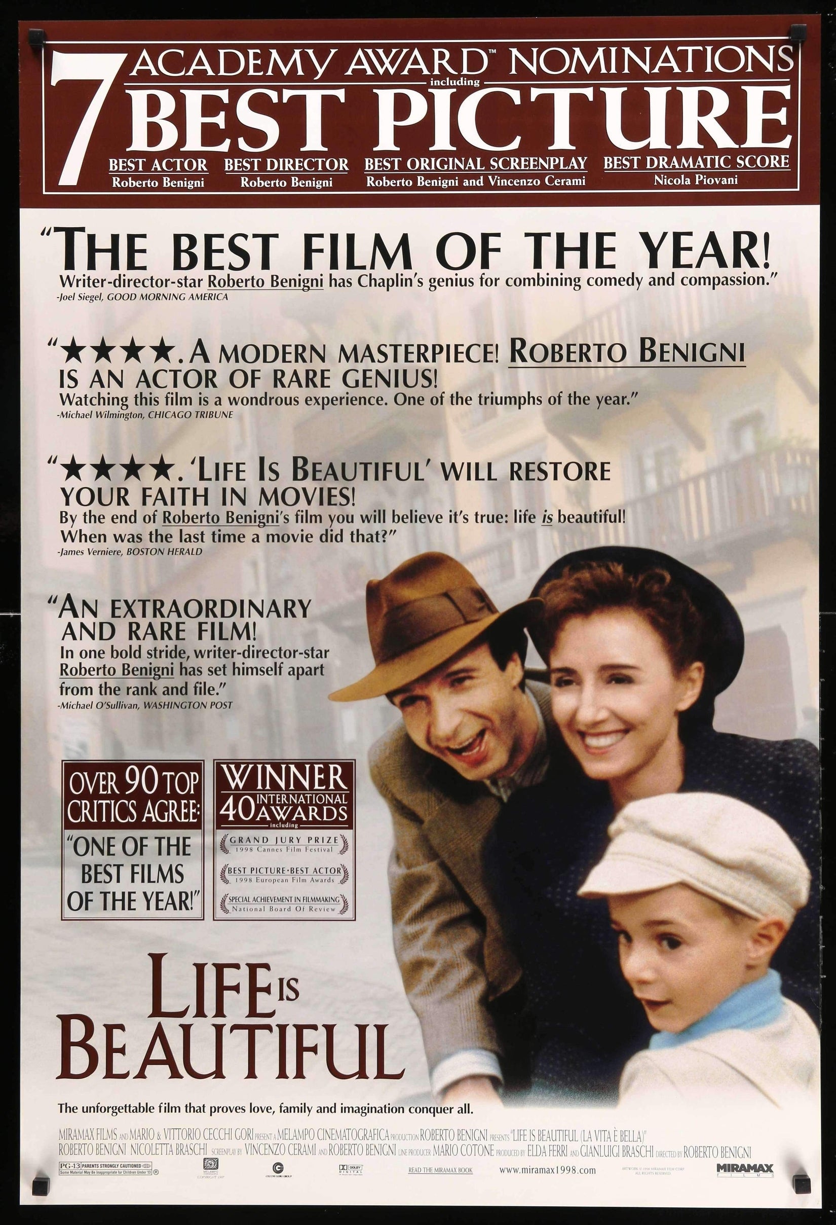 Life is Beautiful (1997) original movie poster for sale at Originalfilmart