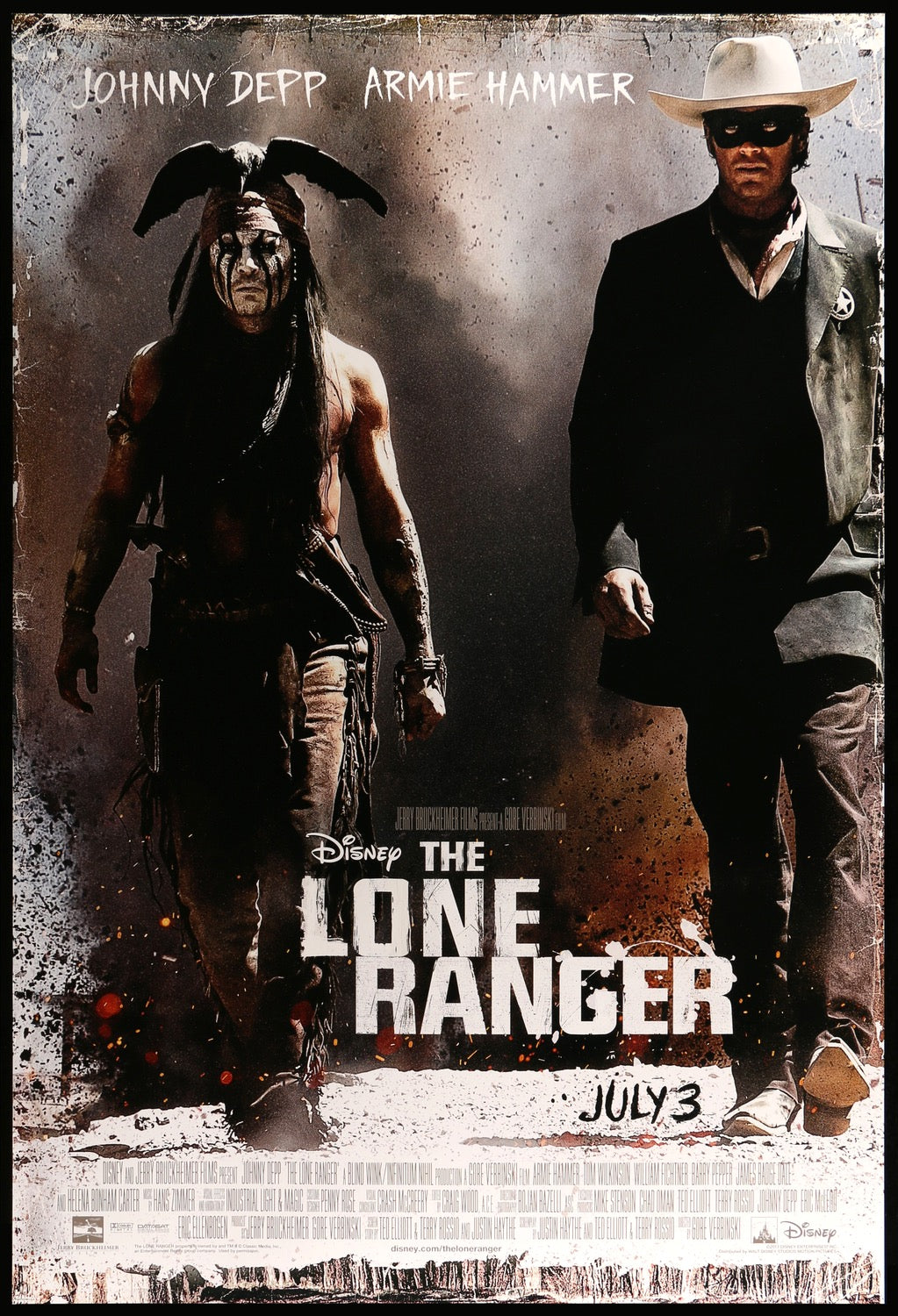 Lone Ranger (2013) original movie poster for sale at Originalfilmart