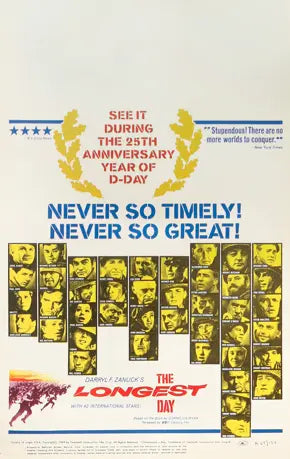 Longest Day (1962) original movie poster for sale at Originalfilmart