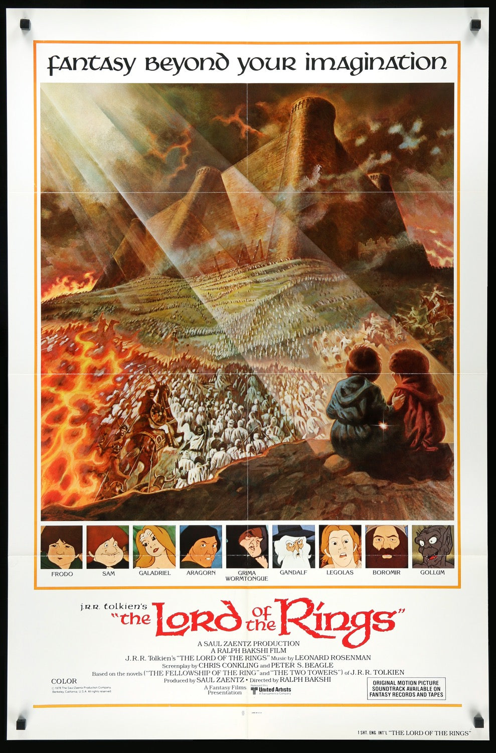 Lord of the Rings (1978) original movie poster for sale at Originalfilmart