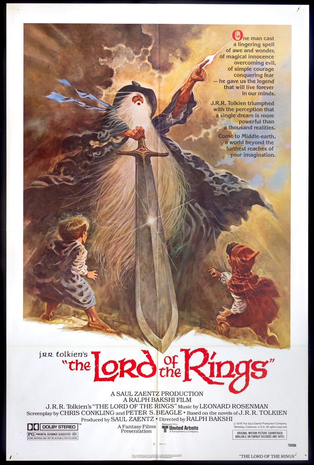 Lord of the Rings (1978) original movie poster for sale at Originalfilmart