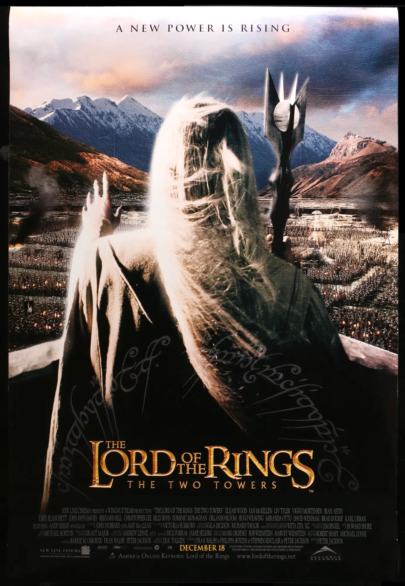 Lord of the Rings: The Two Towers (2002) original movie poster for sale at Originalfilmart