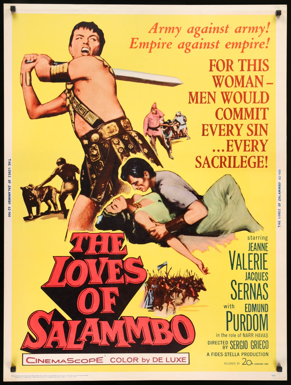 Loves of Salammbo (1960) original movie poster for sale at Originalfilmart