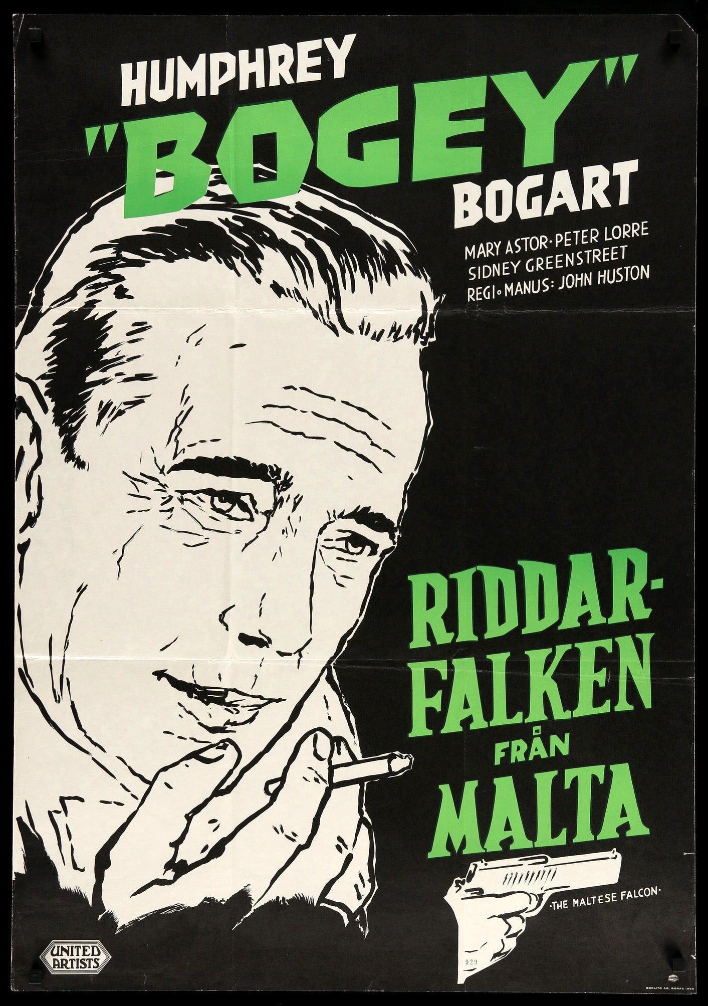 Maltese Falcon (1941) original movie poster for sale at Originalfilmart