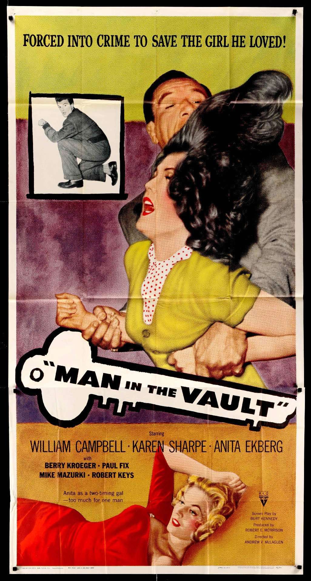 Man in the Vault (1956) original movie poster for sale at Originalfilmart