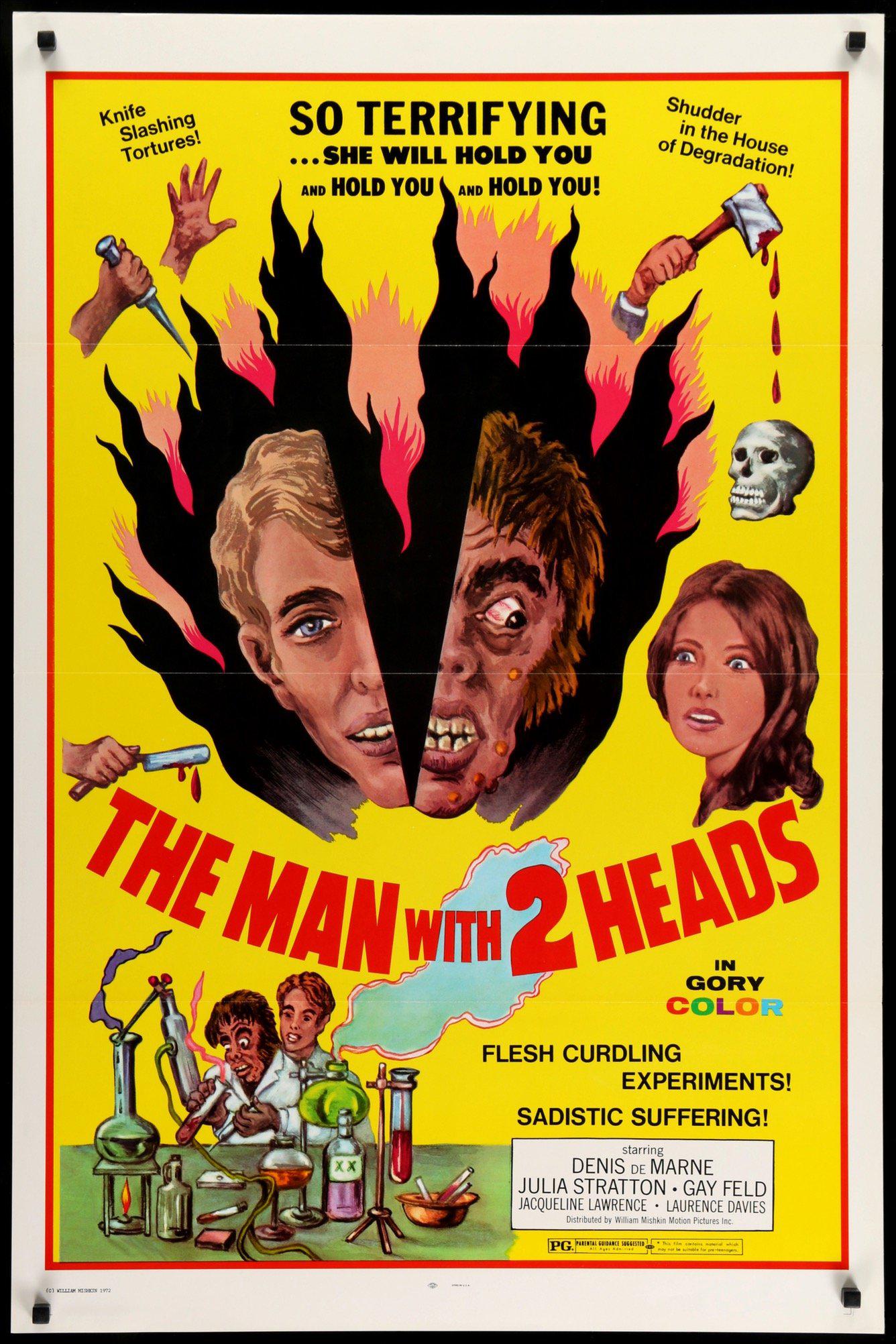 Man With Two Heads (1972) original movie poster for sale at Originalfilmart