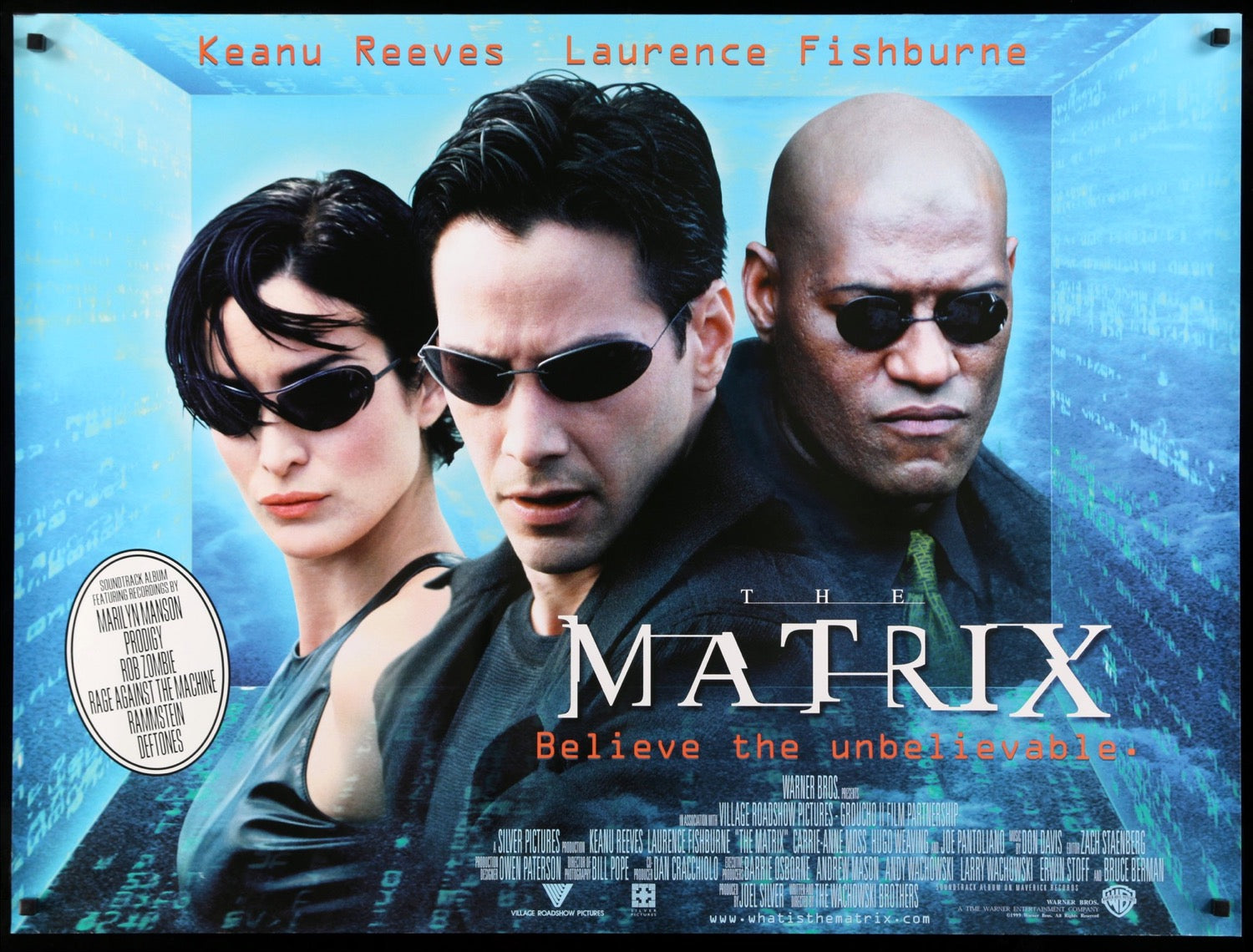 Matrix (1999) original movie poster for sale at Originalfilmart