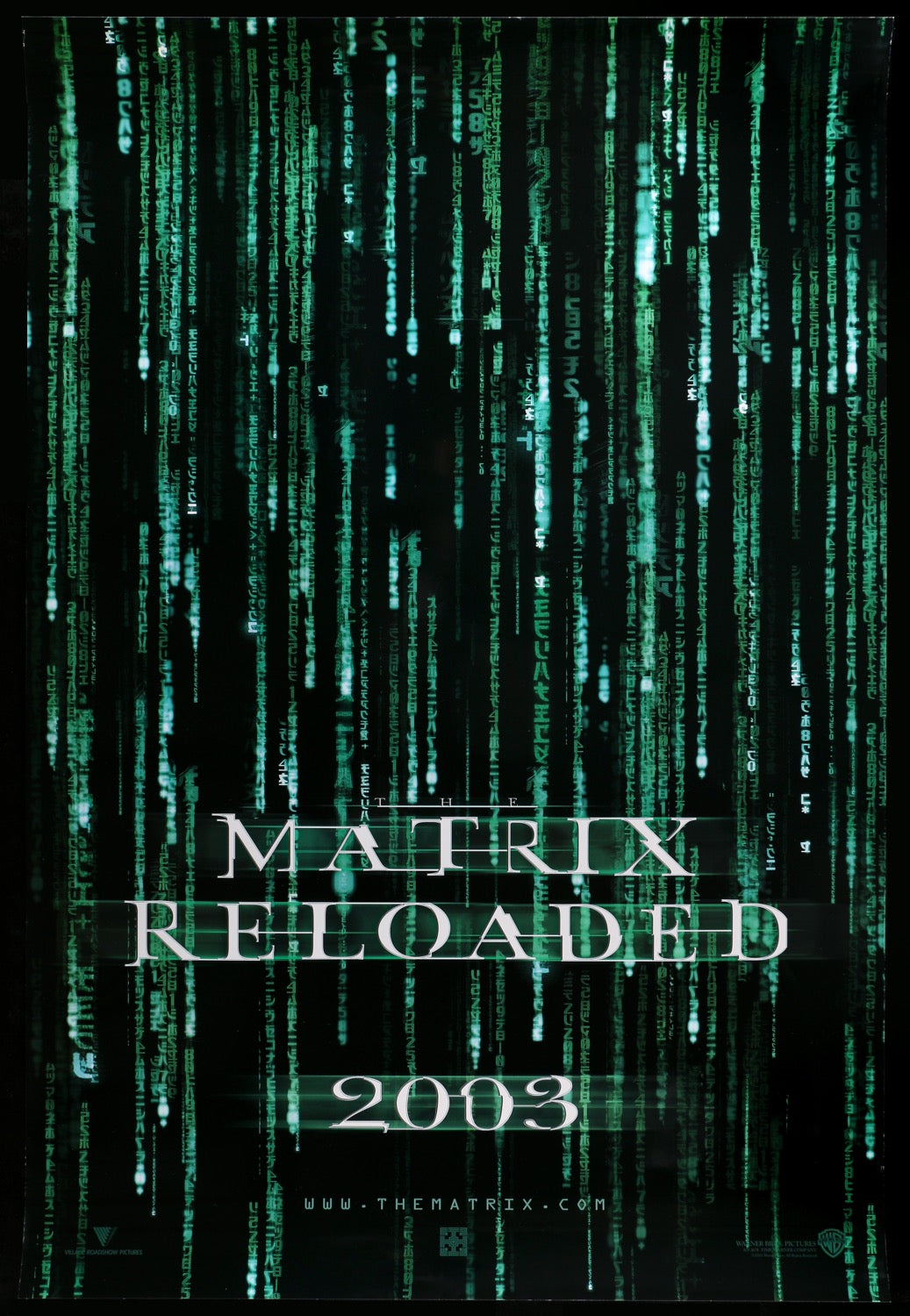 Matrix Reloaded (2003) original movie poster for sale at Originalfilmart