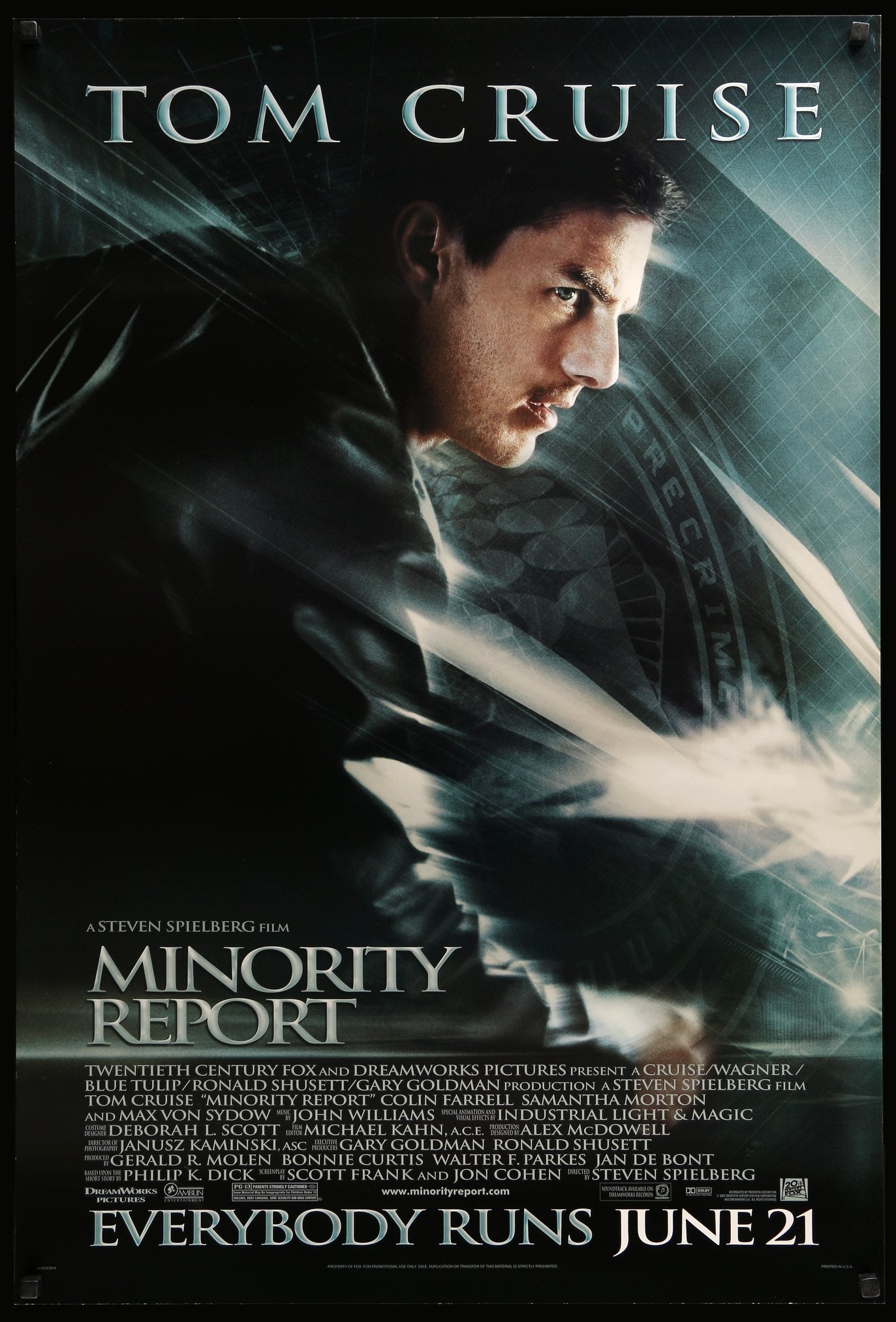 Minority Report (2002) original movie poster for sale at Originalfilmart