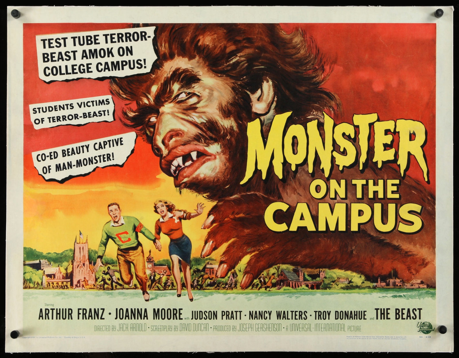 Monster on the Campus (1958) original movie poster for sale at Originalfilmart