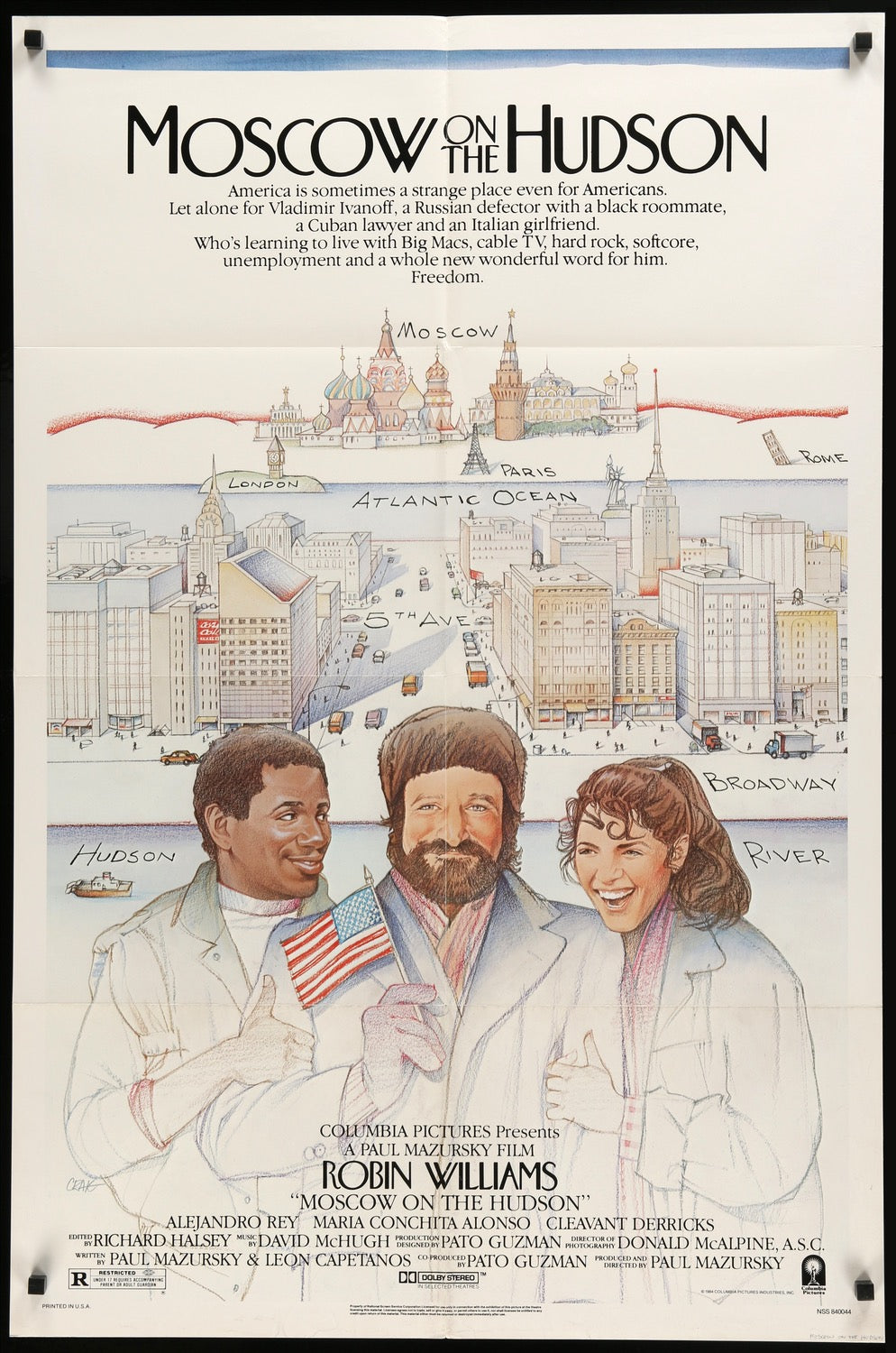 Moscow on the Hudson (1984) original movie poster for sale at Originalfilmart