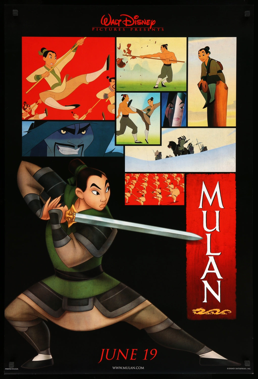 Mulan (1998) original movie poster for sale at Originalfilmart