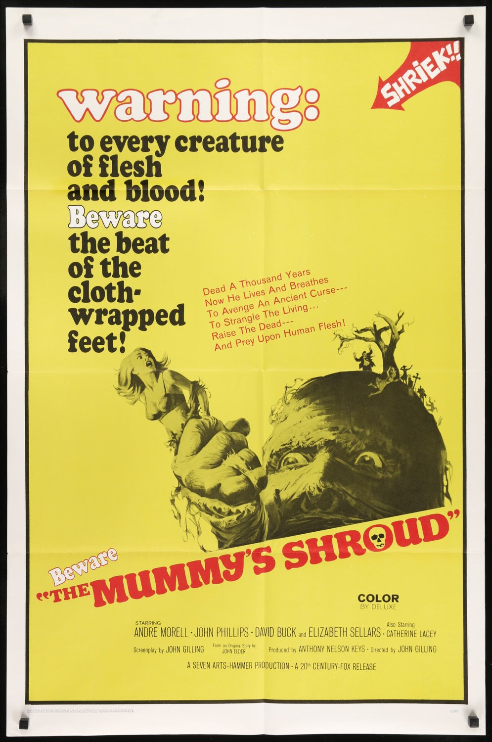 Mummy's Shroud (1967) original movie poster for sale at Originalfilmart