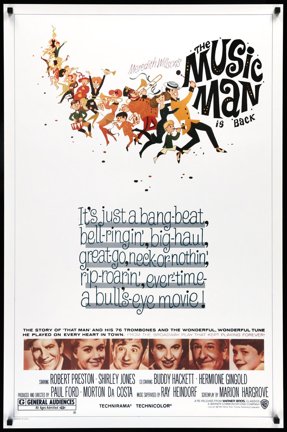 Music Man (1962) original movie poster for sale at Originalfilmart