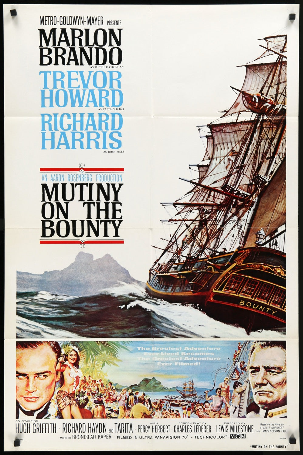 Mutiny On the Bounty (1962) original movie poster for sale at Originalfilmart