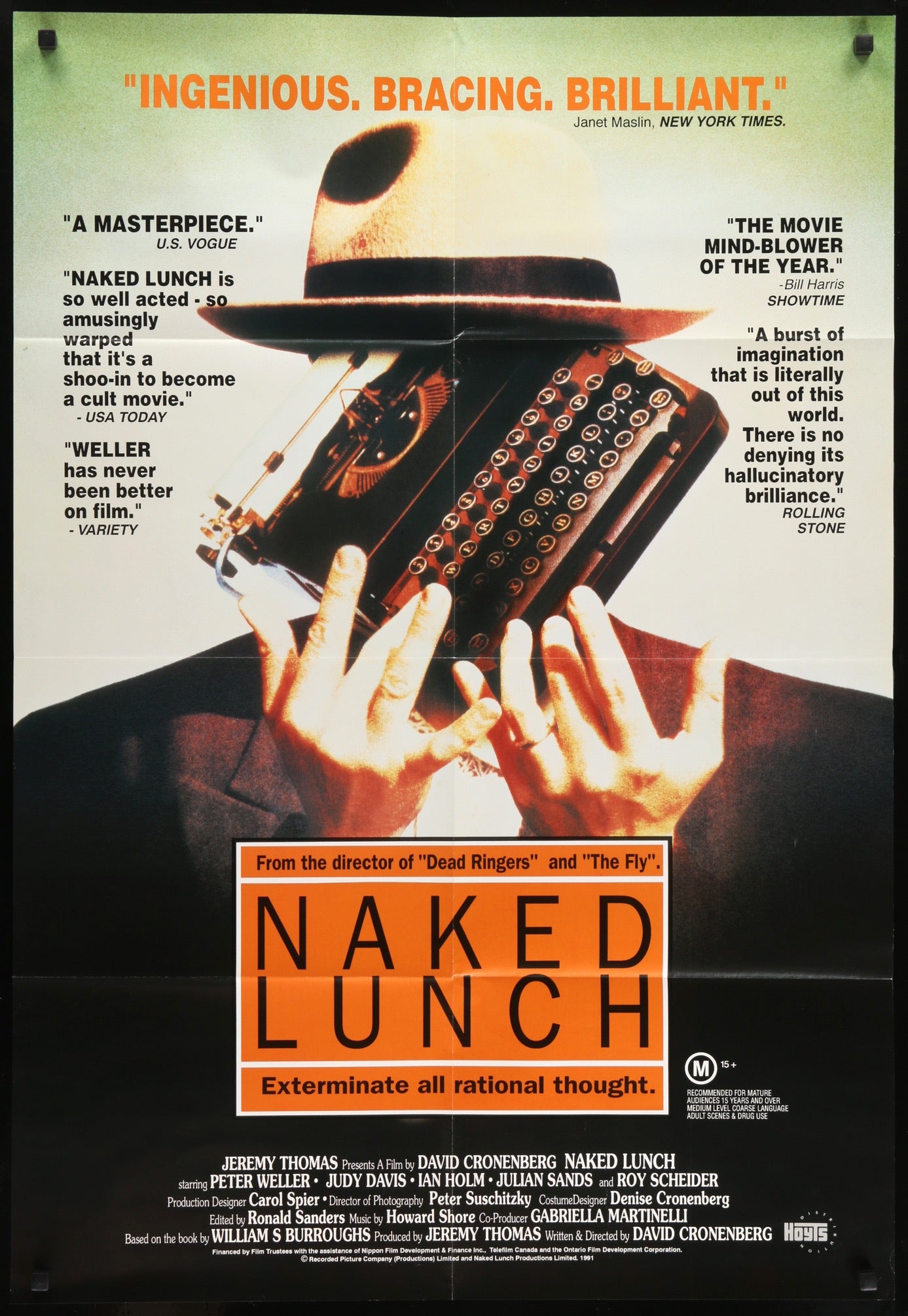 Naked Lunch (1991) original movie poster for sale at Originalfilmart