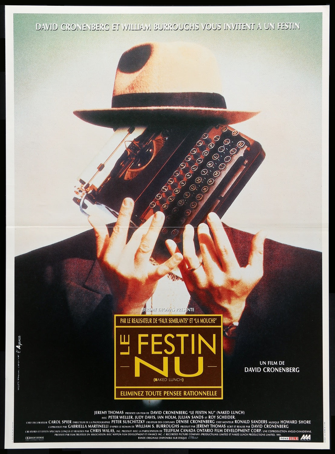 Naked Lunch (1991) original movie poster for sale at Originalfilmart