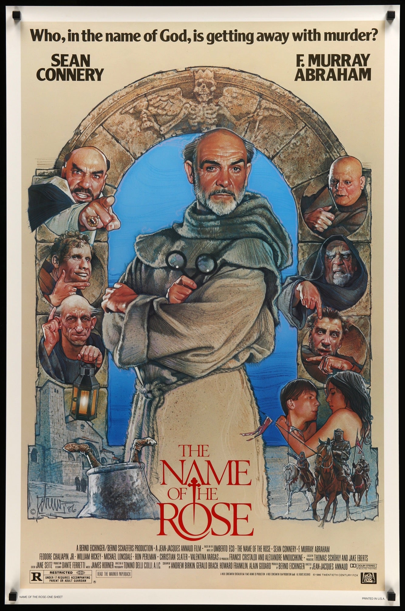 Name of the Rose (1986) original movie poster for sale at Originalfilmart