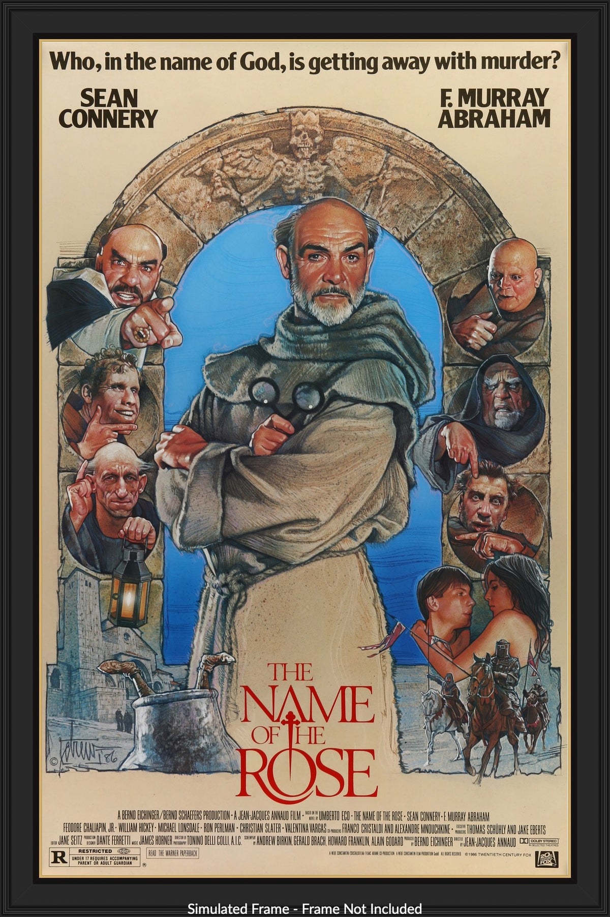 Name of the Rose (1986) original movie poster for sale at Originalfilmart