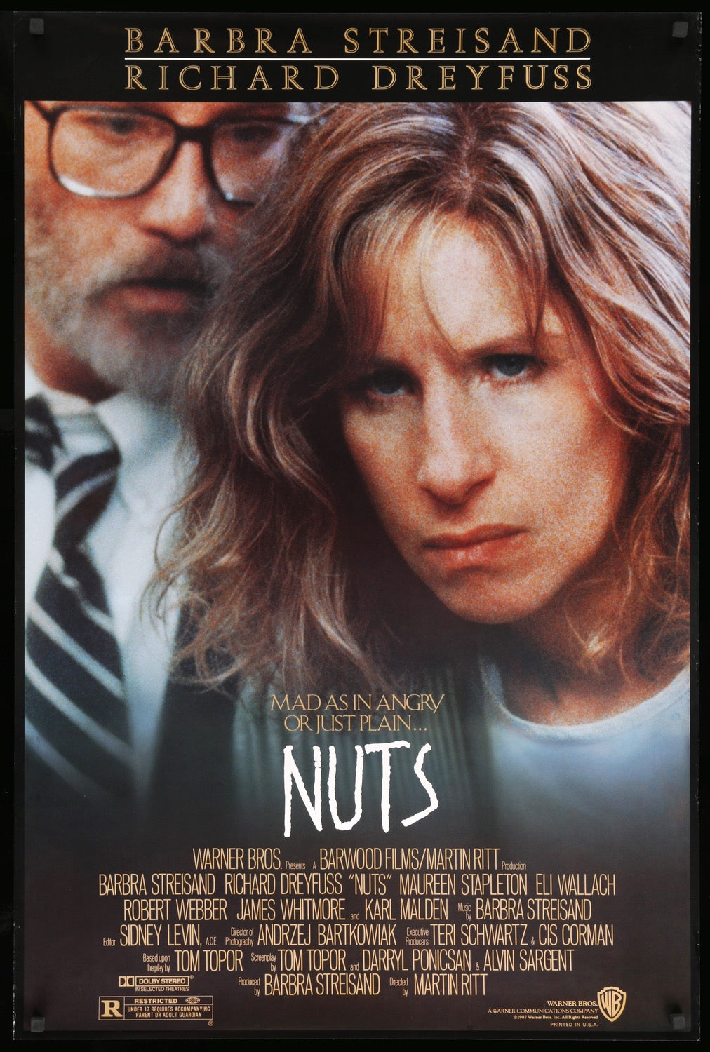 Nuts (1987) original movie poster for sale at Originalfilmart
