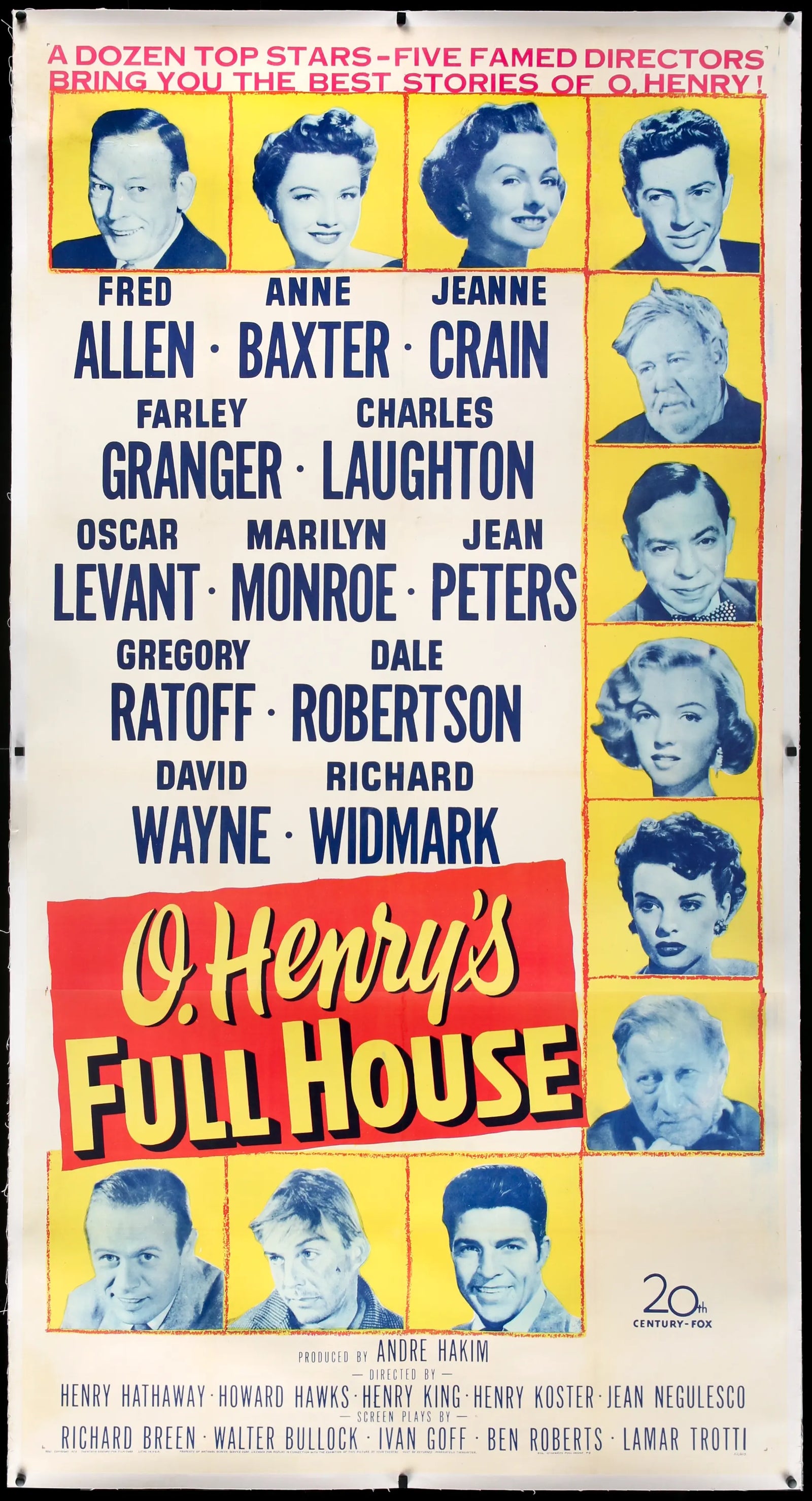 O. Henry's Full House (1952) original movie poster for sale at Originalfilmart