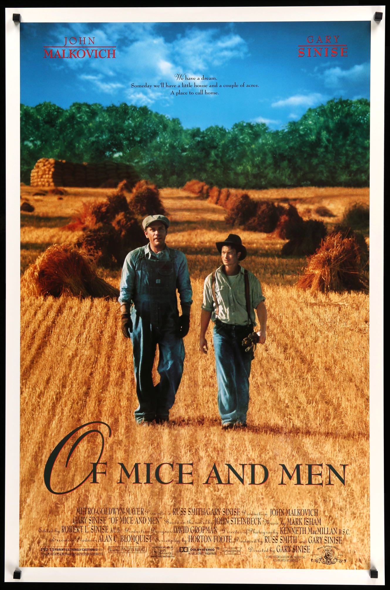 Of Mice and Men (1992) original movie poster for sale at Originalfilmart