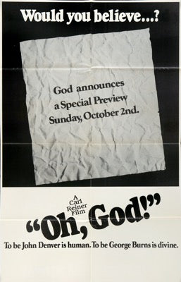 Oh, God! (1977) original movie poster for sale at Originalfilmart