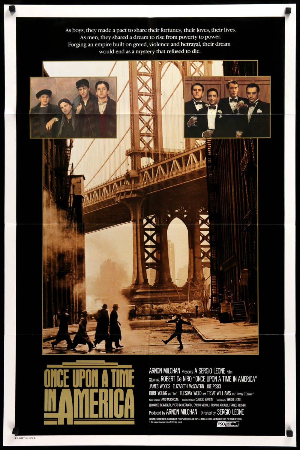 Once Upon a Time in America (1984) original movie poster for sale at Originalfilmart