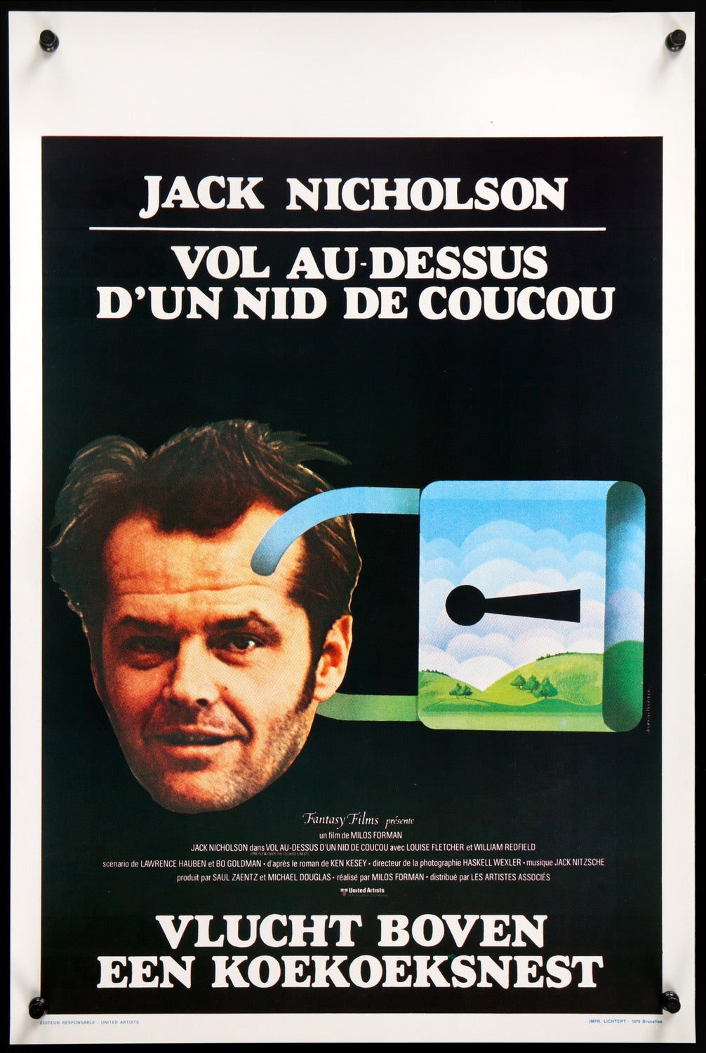 One Flew Over the Cuckoo's Nest (1975) original movie poster for sale at Originalfilmart