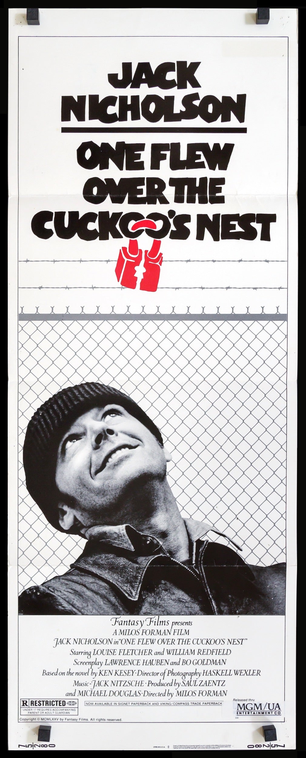 One Flew Over the Cuckoo's Nest (1975) original movie poster for sale at Originalfilmart