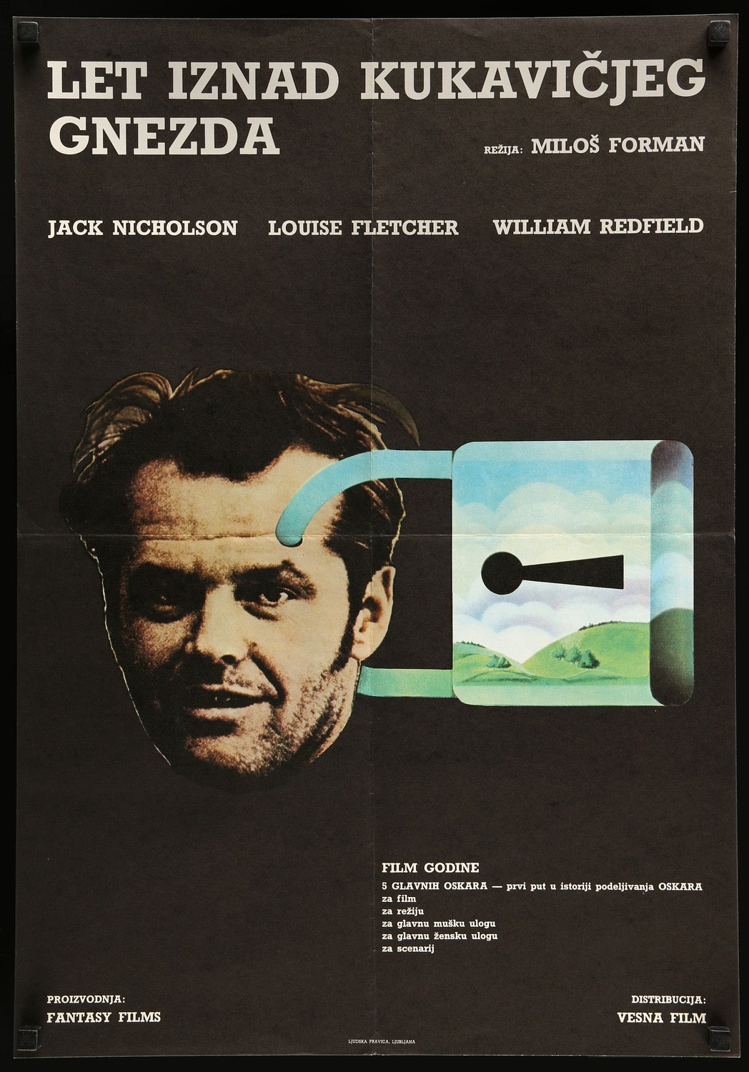 One Flew Over the Cuckoo's Nest (1975) original movie poster for sale at Originalfilmart