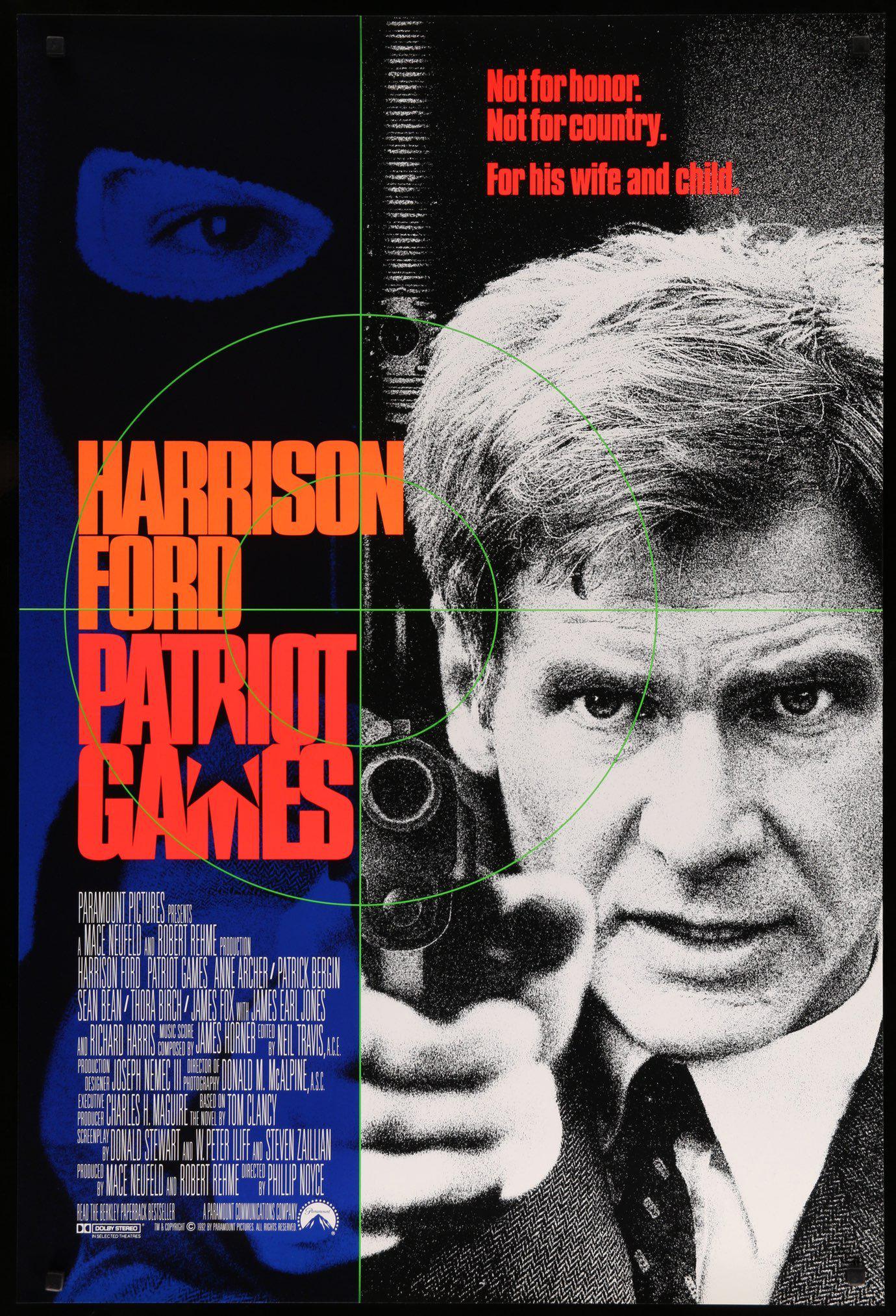 Patriot Games (1992) original movie poster for sale at Originalfilmart