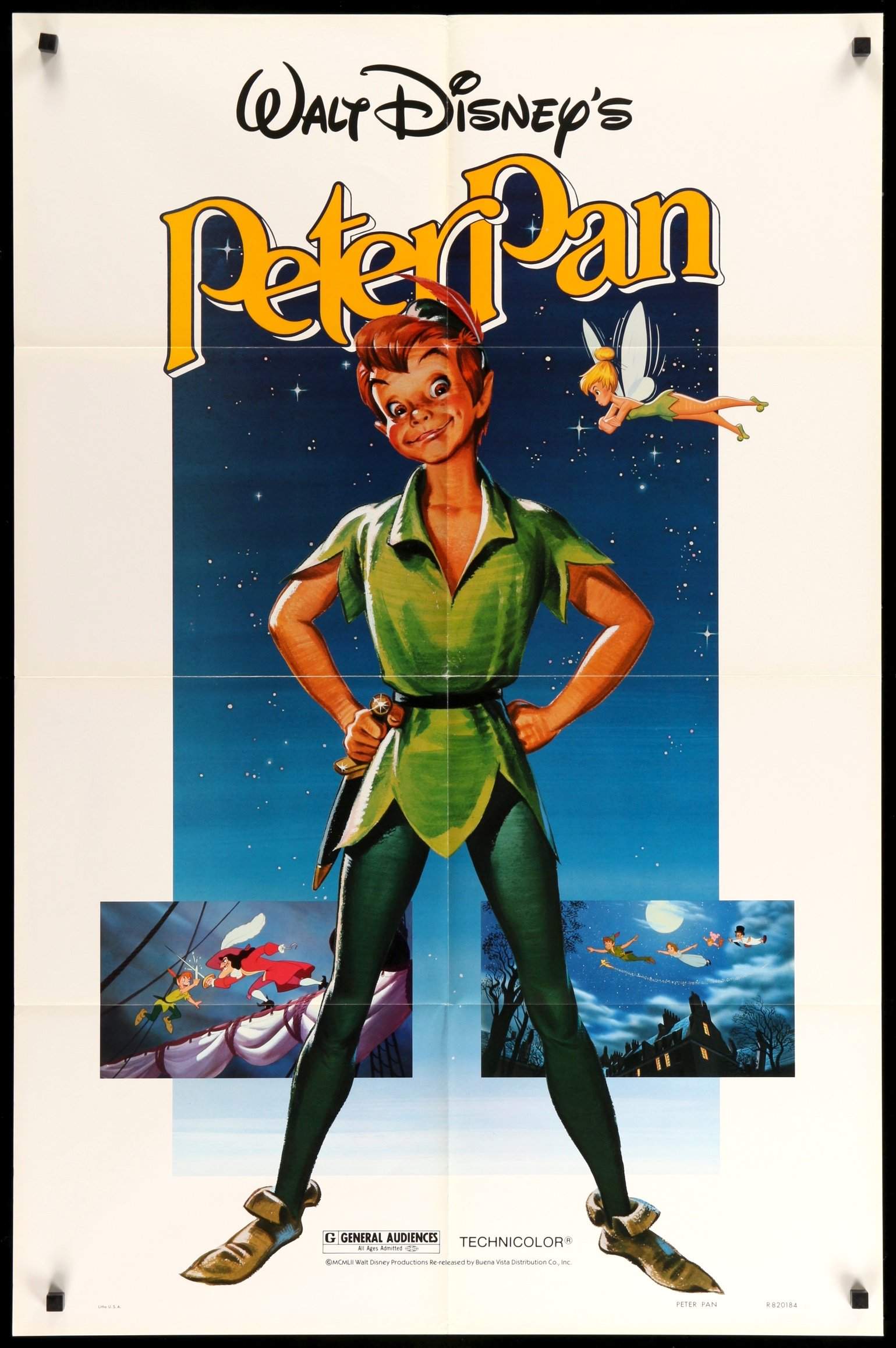 Peter Pan (1953) original movie poster for sale at Originalfilmart